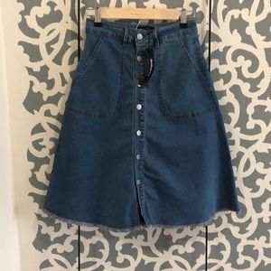 Women’s XS Midi denim (jean) skirt - NWT
